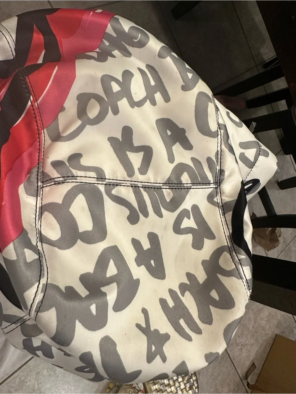 Coach Poppy #153 Graffiti Bella Glam Large Tote